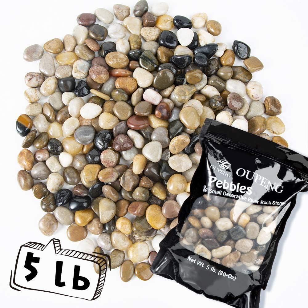 Pebbles Polished Gravel, Natural Polished Mixed Color Stones, Decorative Pebbles -2 Pounds (32-Oz) Pebbles Polished Gravel, Natural Polished Mixed Color Stones, Decorative Pebbles -2 Pounds (32-Oz)
